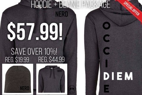 OCCIDE DIEM "Murder the Day" Hoodie and Beanie Package - Heather Black